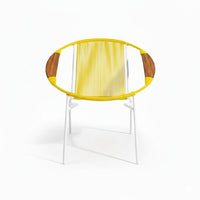 Artesa Tejido Amarillo Metal Blanco