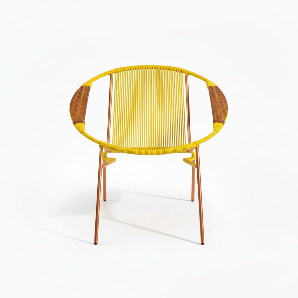 Artesa Tejido Amarillo Metal Cobre