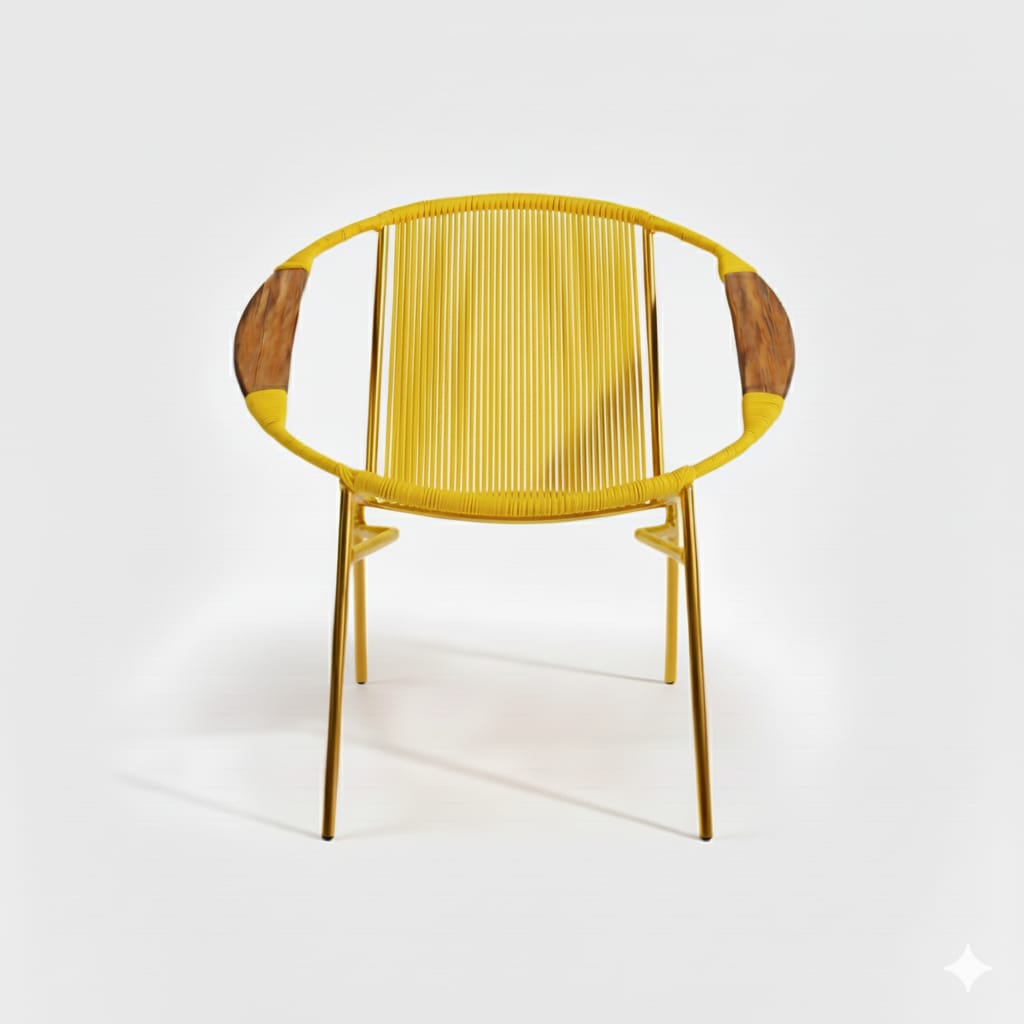 Artesa Tejido Amarillo Metal Dorado
