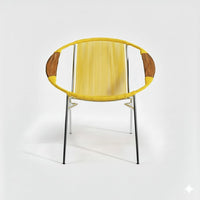 Artesa Tejido Amarillo Metal Plateado