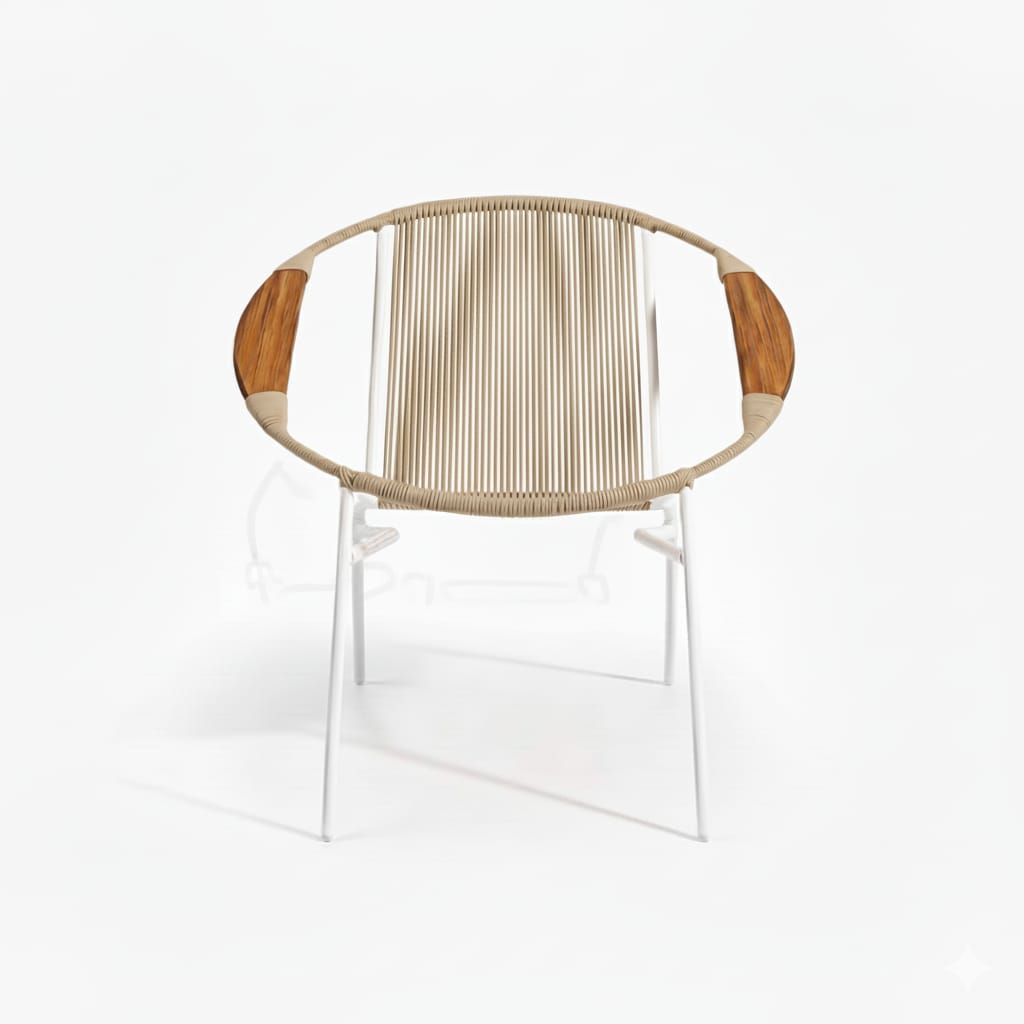 Artesa Tejido Beige Metal Blanco