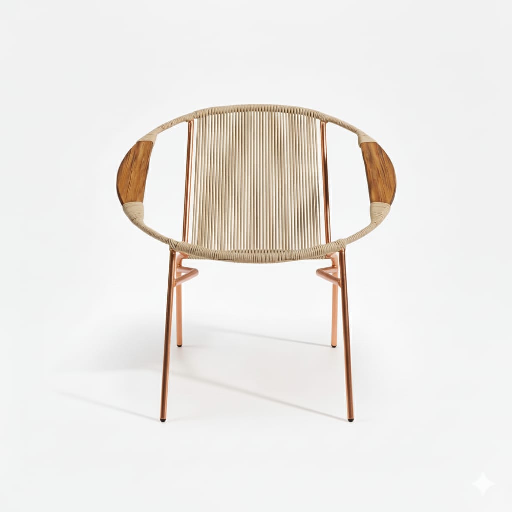 Artesa Tejido Beige Metal Cobre