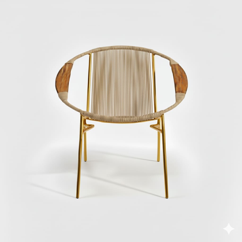 Artesa Tejido Beige Metal Dorado