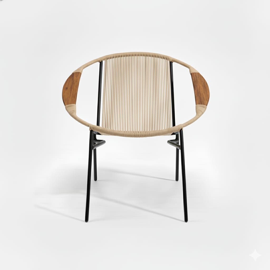 Artesa Tejido Beige Metal Negro
