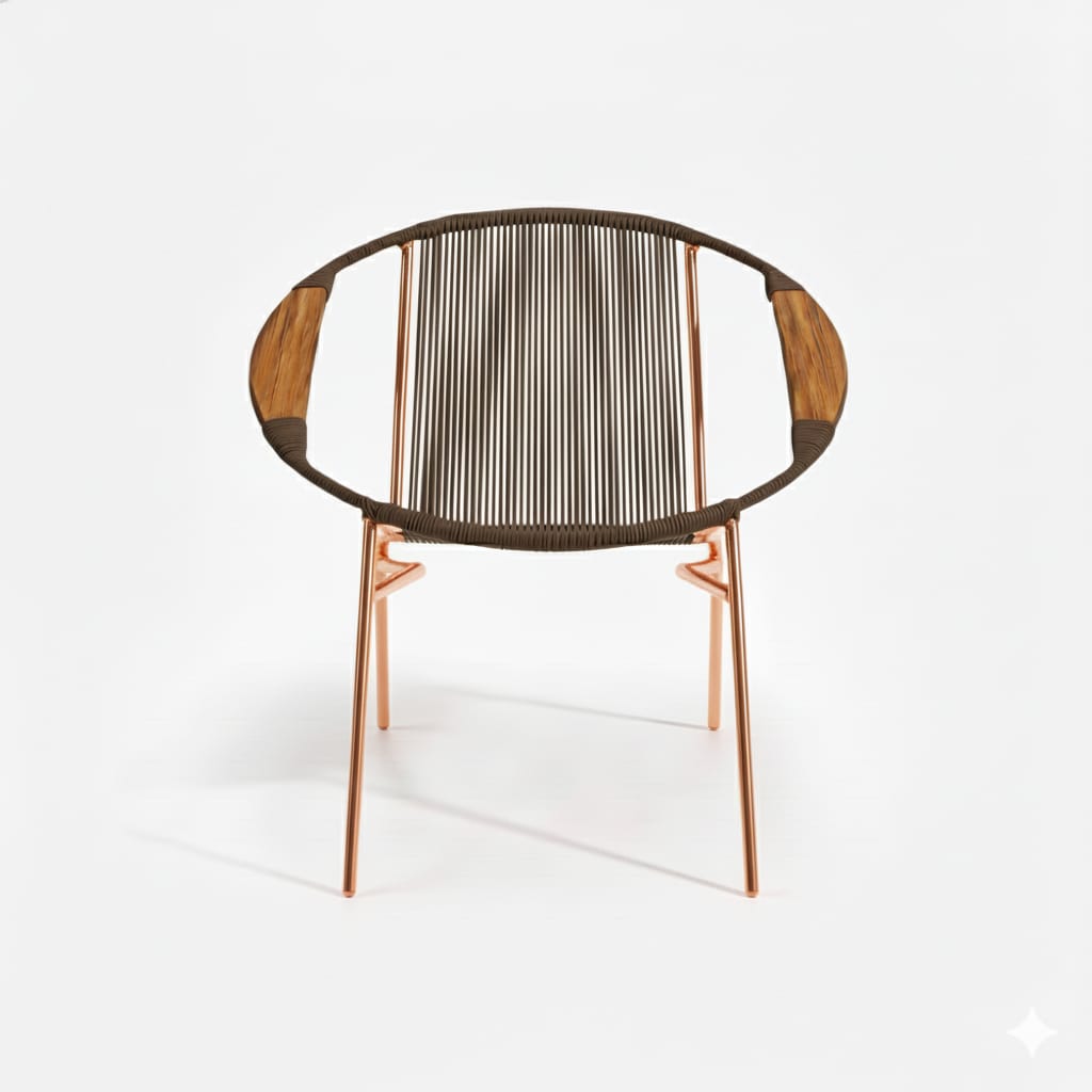 Artesa Tejido MArron Metal Cobre