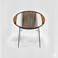 Artesa Tejido Marron Metal Plateado