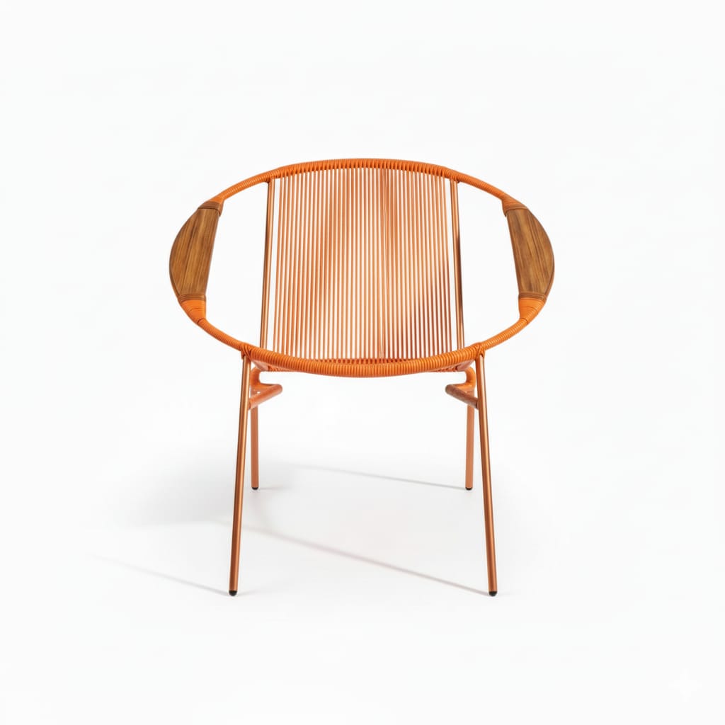 Artesa Tejido Naranja Metal Cobre