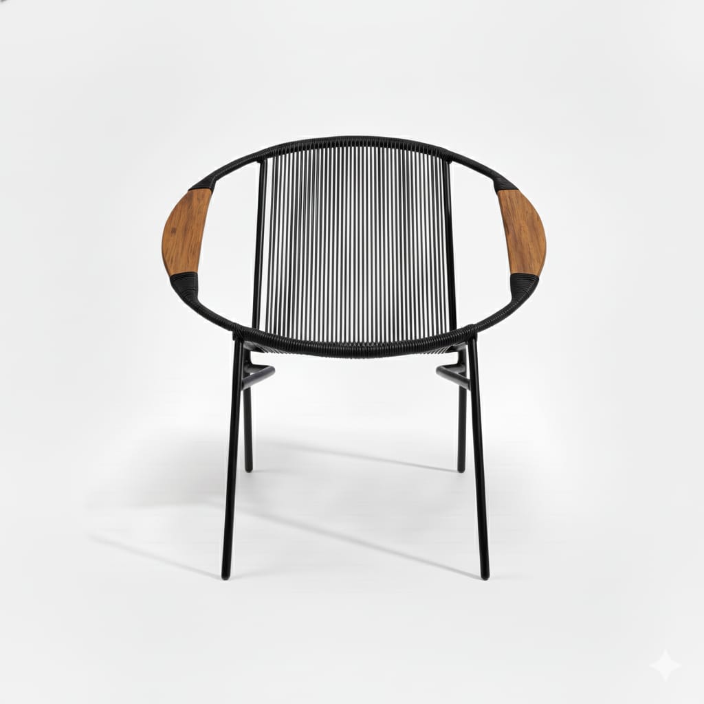 Artesa Tejido Negro Metal Negro