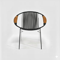 Artesa Tejido Negro Metal Plateado