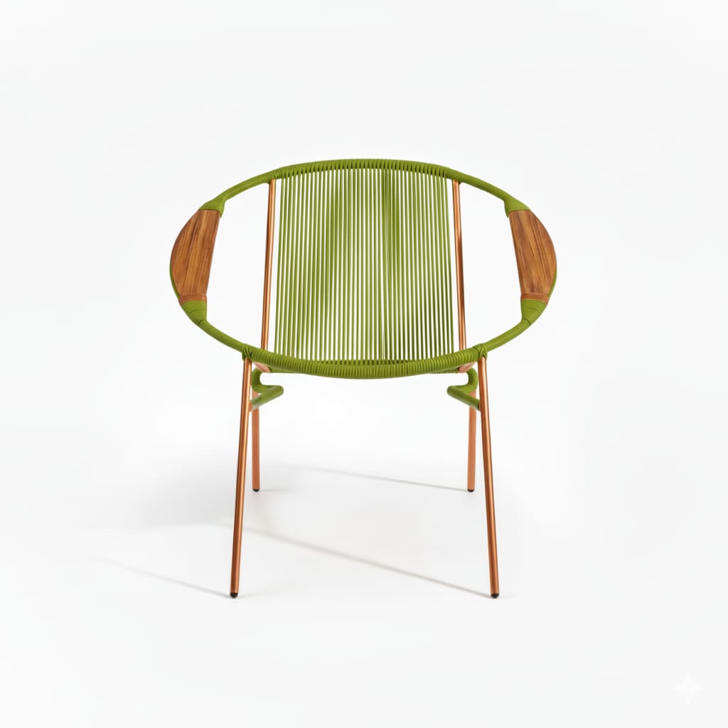 Artesa Tejido Verde Metal Cobre