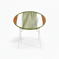 Artesa Tejido Verde Oliva Metal Blanco