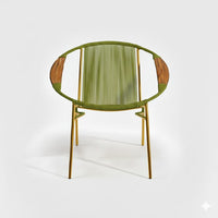 Artesa Tejido Verde Oliva Metal Dorado