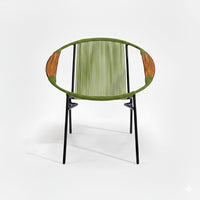 Artesa Tejido Verde Oliva Metal Negro