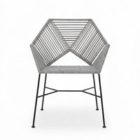 Bari Tejido Gris Metal Negro
