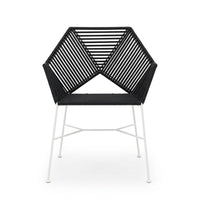 Bari Tejido Negro Metal Blanco