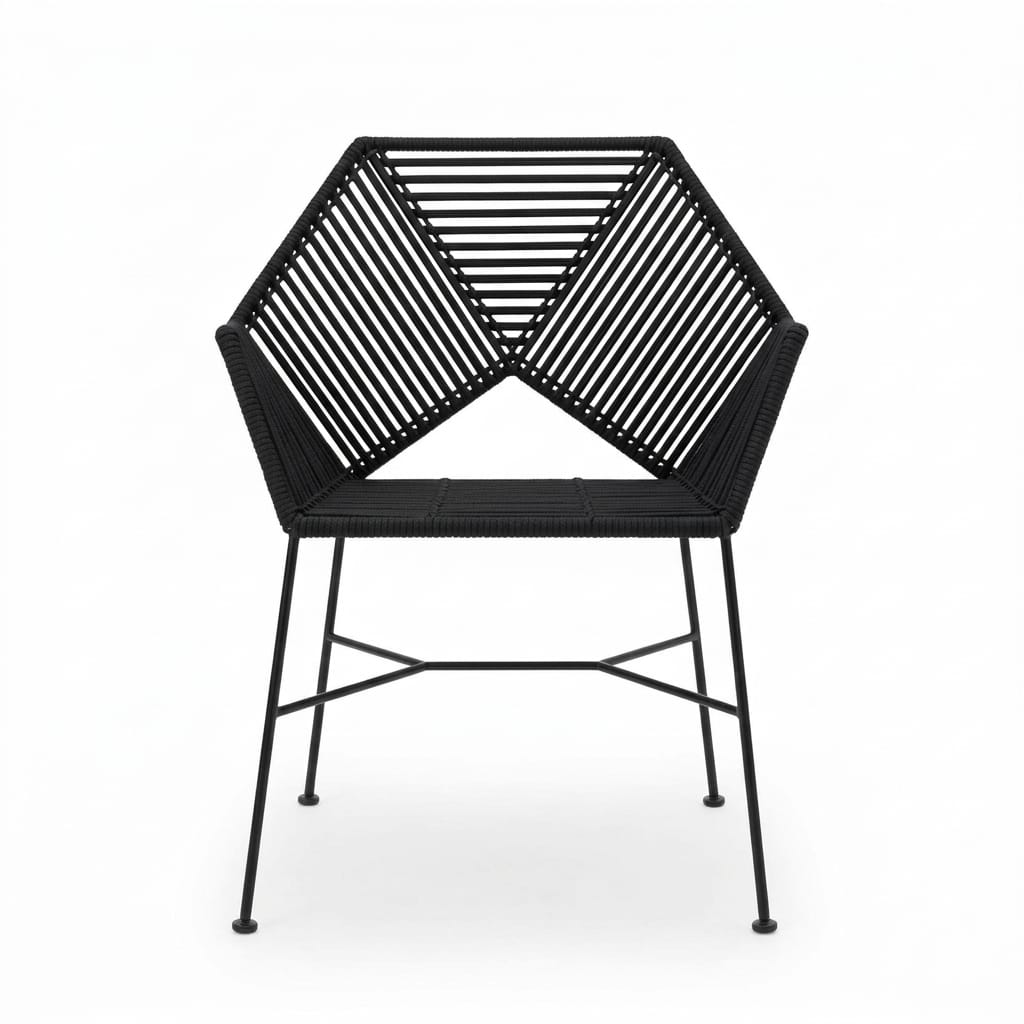 Bari Tejido Negro Metal Negro