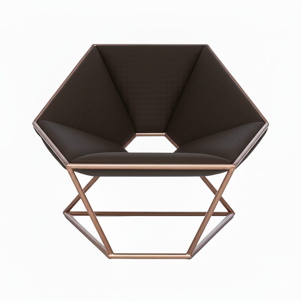 Crystalline Black Tapizado Marron Metal Cobre