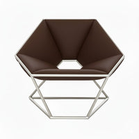 Crystalline Black Tapizado Marron Metal Plateado