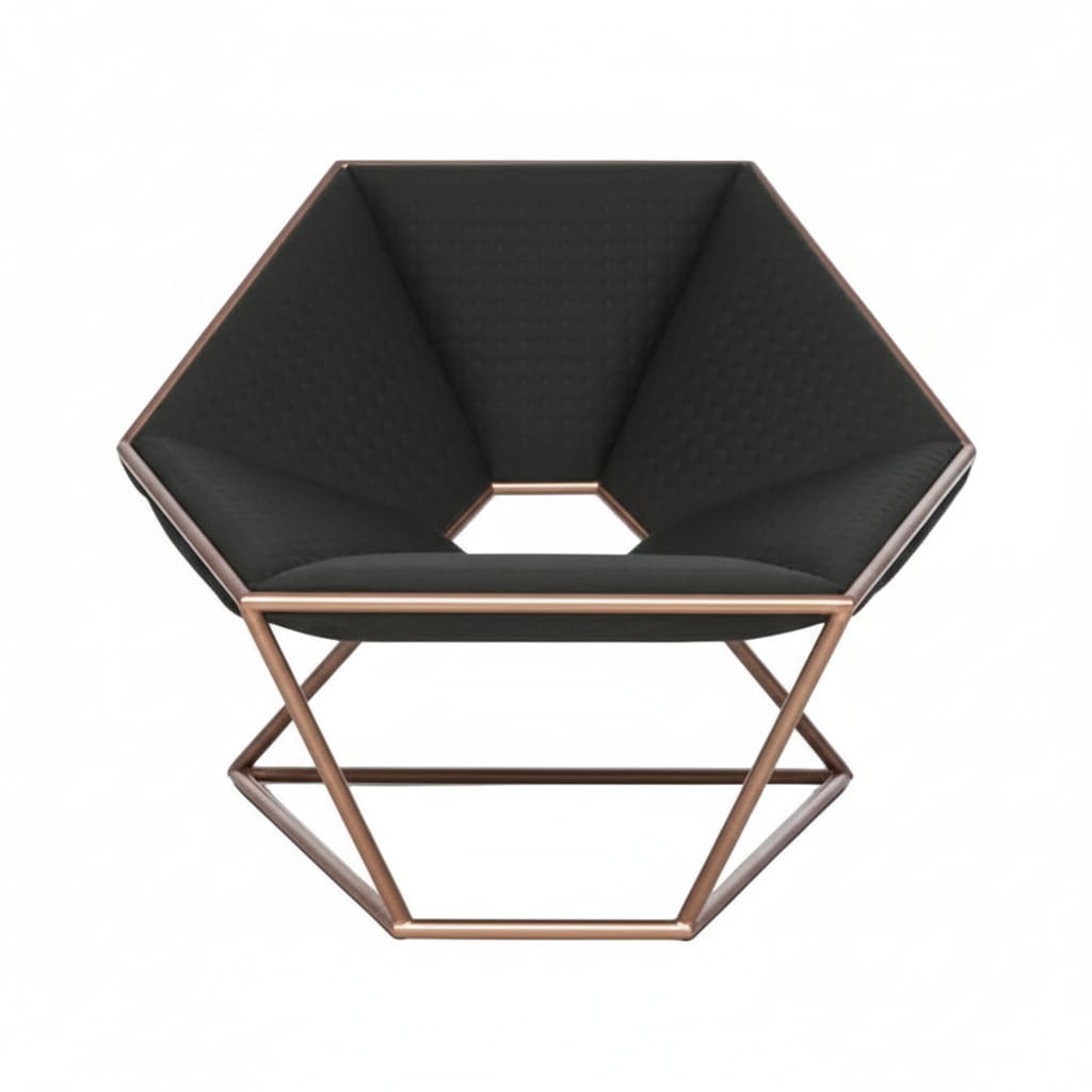 Crystalline Black Tapizado Negro Metal Cobre