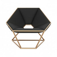 Crystalline Black Tapizado Negro Metal Dorado