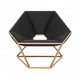 Crystalline Black Tapizado Negro Metal Dorado
