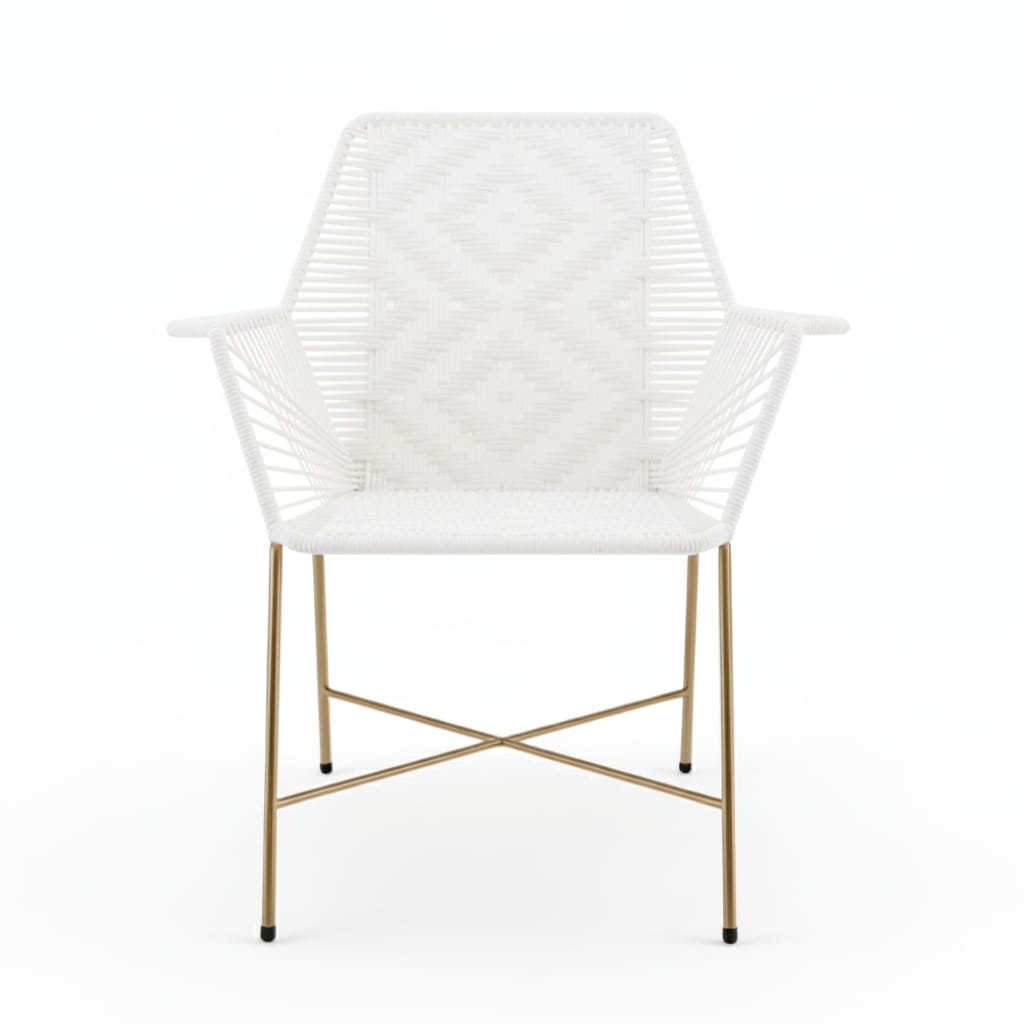 Diamont Gold Tejido Blanco, Blanco Metal Dorado