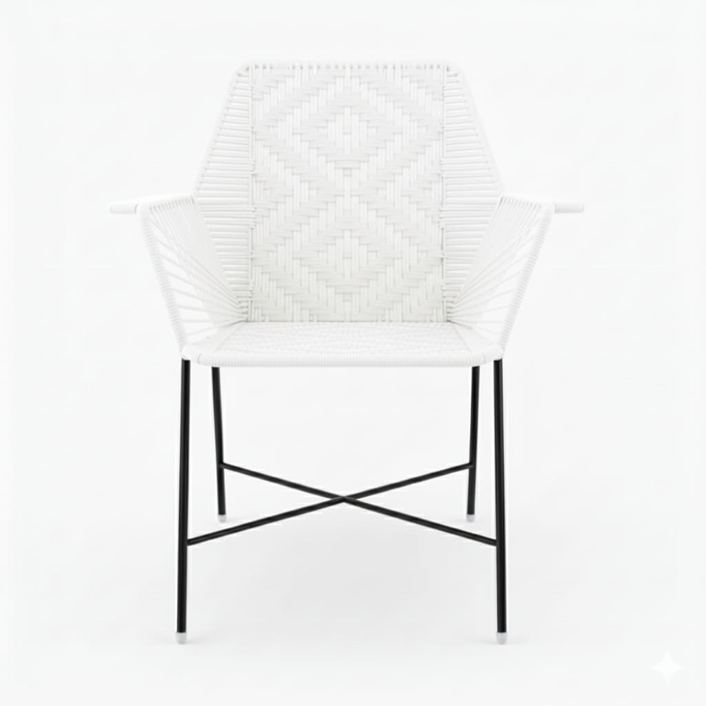 Diamont Gold Tejido Blanco, Blanco Metal Negro