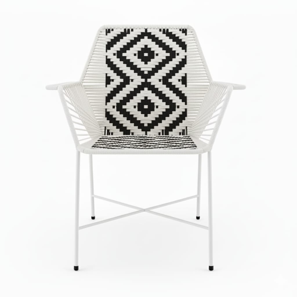 Diamont Gold Tejido Blanco, Negro Metal Blanco