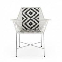Diamont Gold Tejido Blanco, Negro Metal Plateado