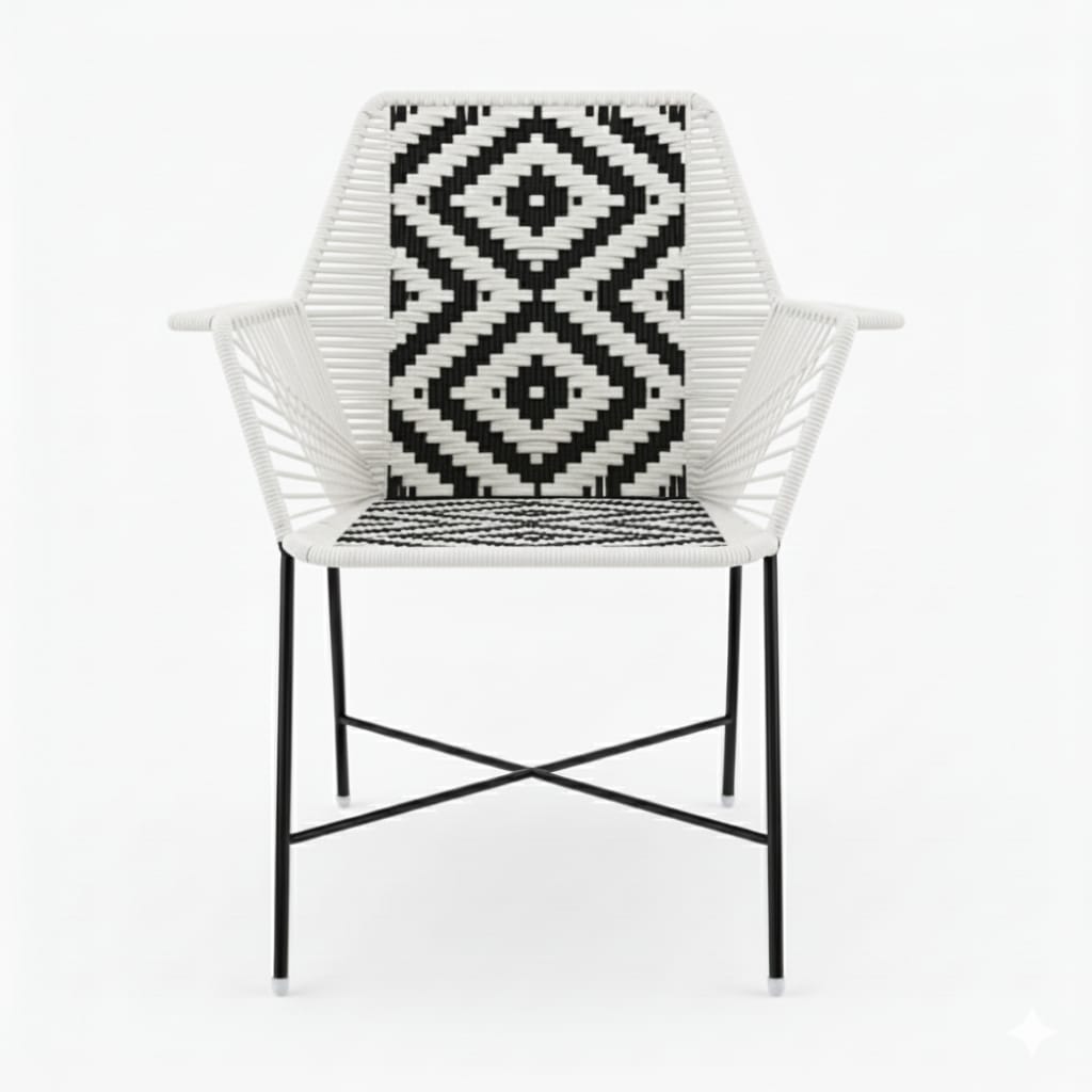 Diamont Gold Tejido Negro, BlancoMetal negro