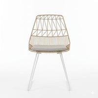 Linear Glam Cojin Beige Tejido CremaMetal Blanco