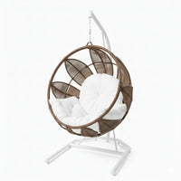 Lotus Lounge Base Blanca Tejido Caramelo Cojineria Blanco