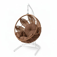Lotus Lounge Base Blanca Tejido Caramelo Cojineria Cafe