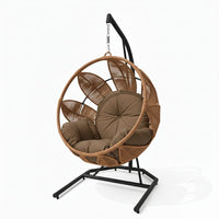 Lotus Lounge Base Negro Tejido Caramelo Cojineria Cafe