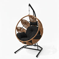 Lotus Lounge Base Negro Tejido Caramelo Cojineria Negro
