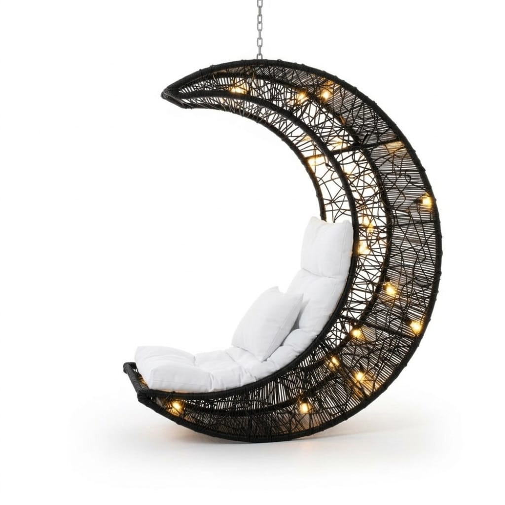 Luna Di Garda Tejido Wengue Black Cojineria Blanco