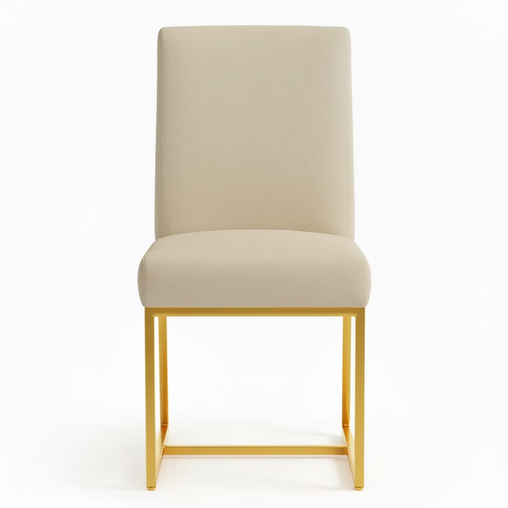 Luxor Ivory Metal Dorado Tapizado Beige