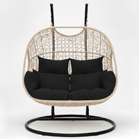 Majestic Doble Base Negro Tejido Beige Claro Cojineria Negro