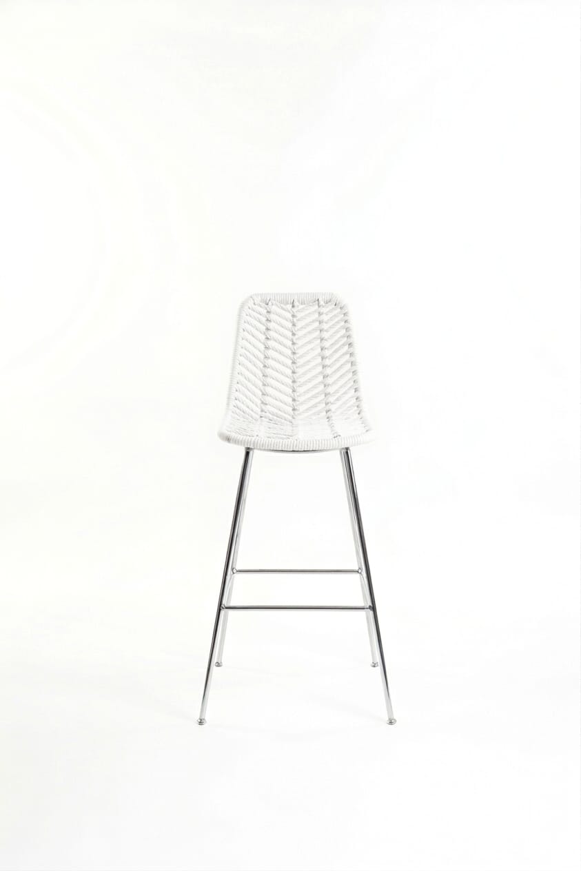 Niza Marfil Tejido Blanco Metal Plateado