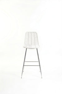 Niza Marfil Tejido Blanco Metal Plateado