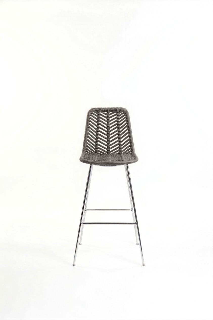 Niza Marfil Tejido Gris Metal Plateado