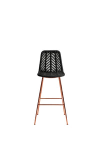 Niza Marfil Tejido Negro Metal Cobre