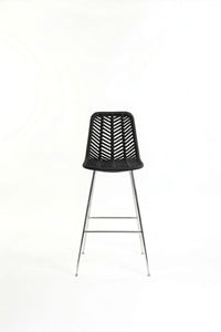 Niza Marfil Tejido Negro Metal Plateado