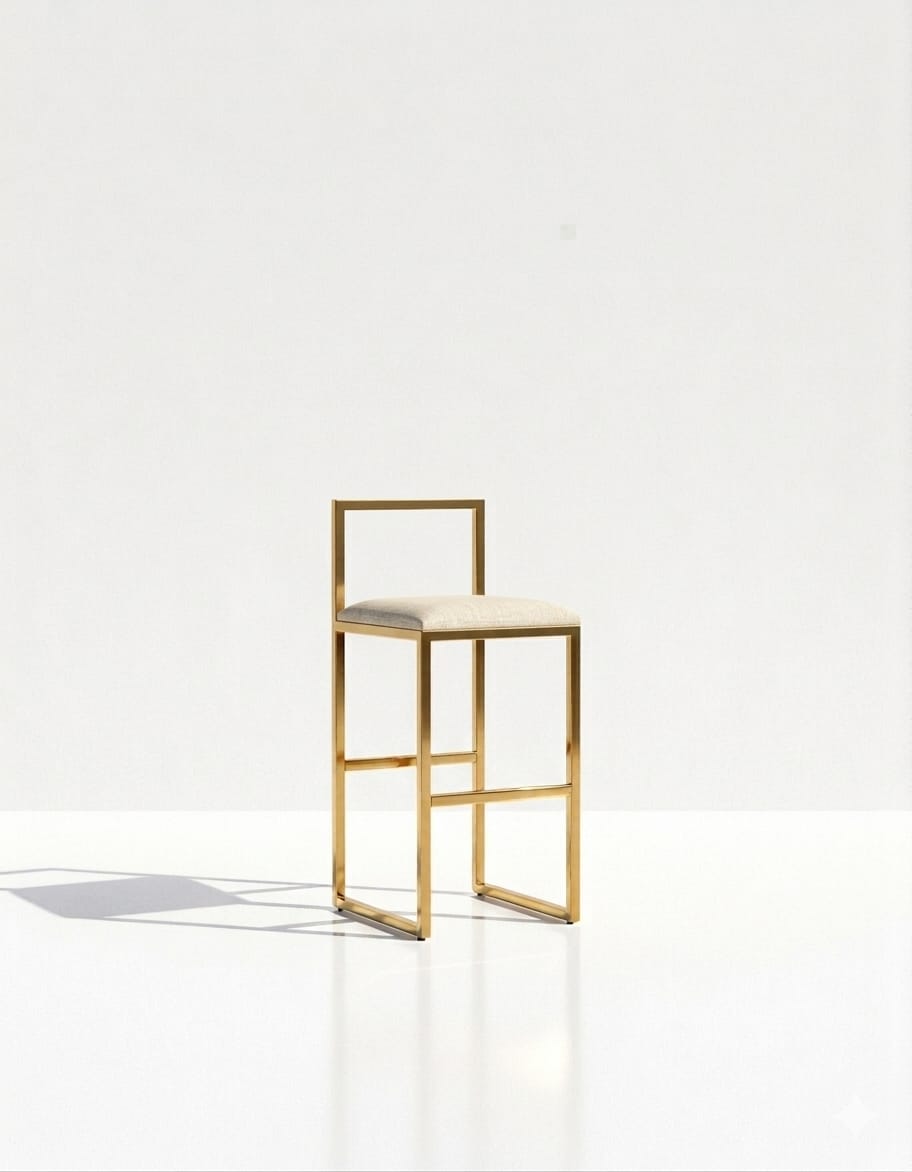 Nordic Tapiceria Beige Metal Dorado