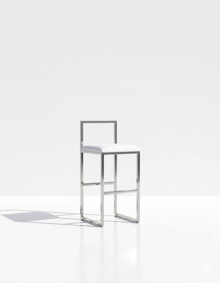 Nordic Tapiceria Blanco  Metal Plateado