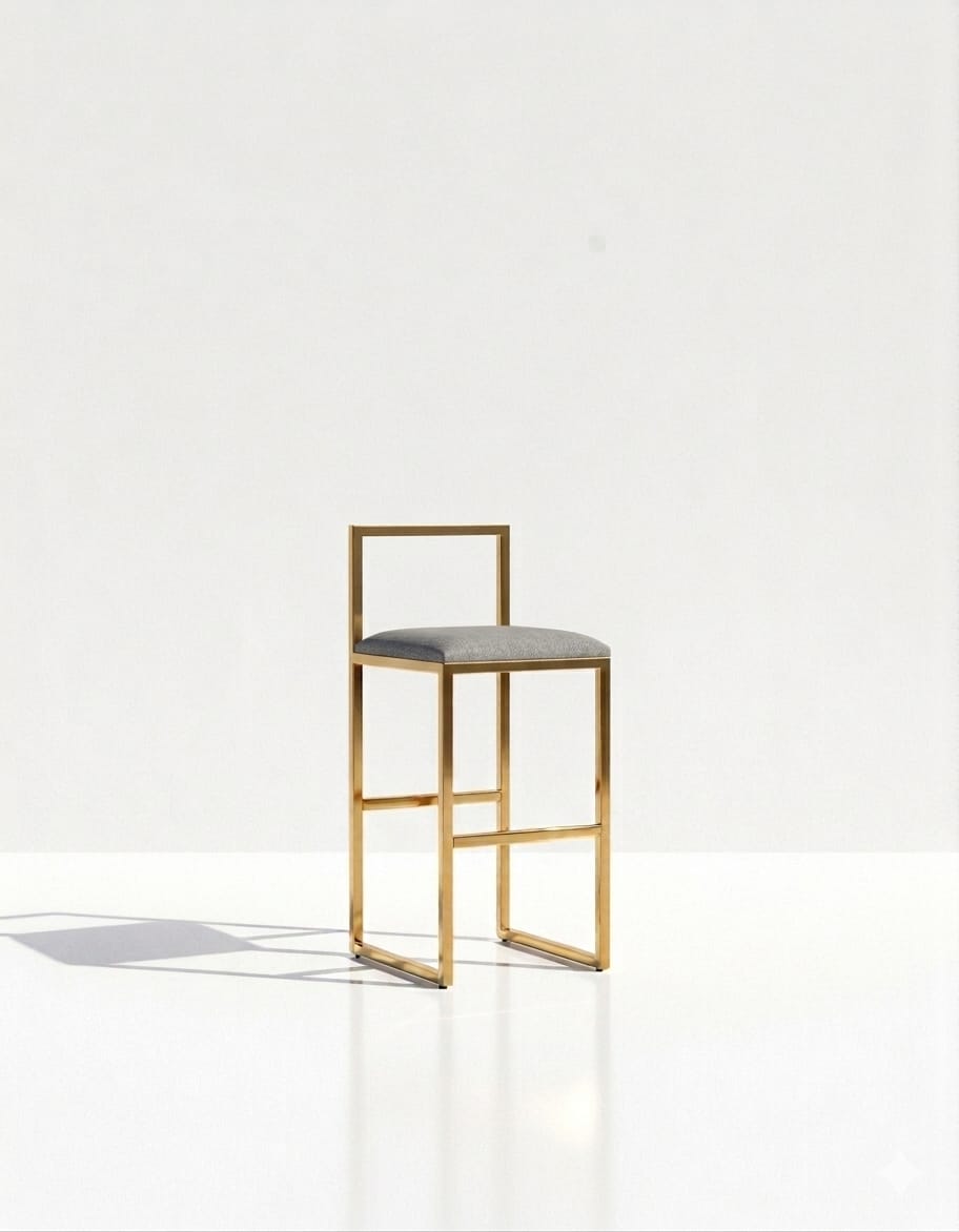 Nordic Tapiceria Gris Metal Dorado