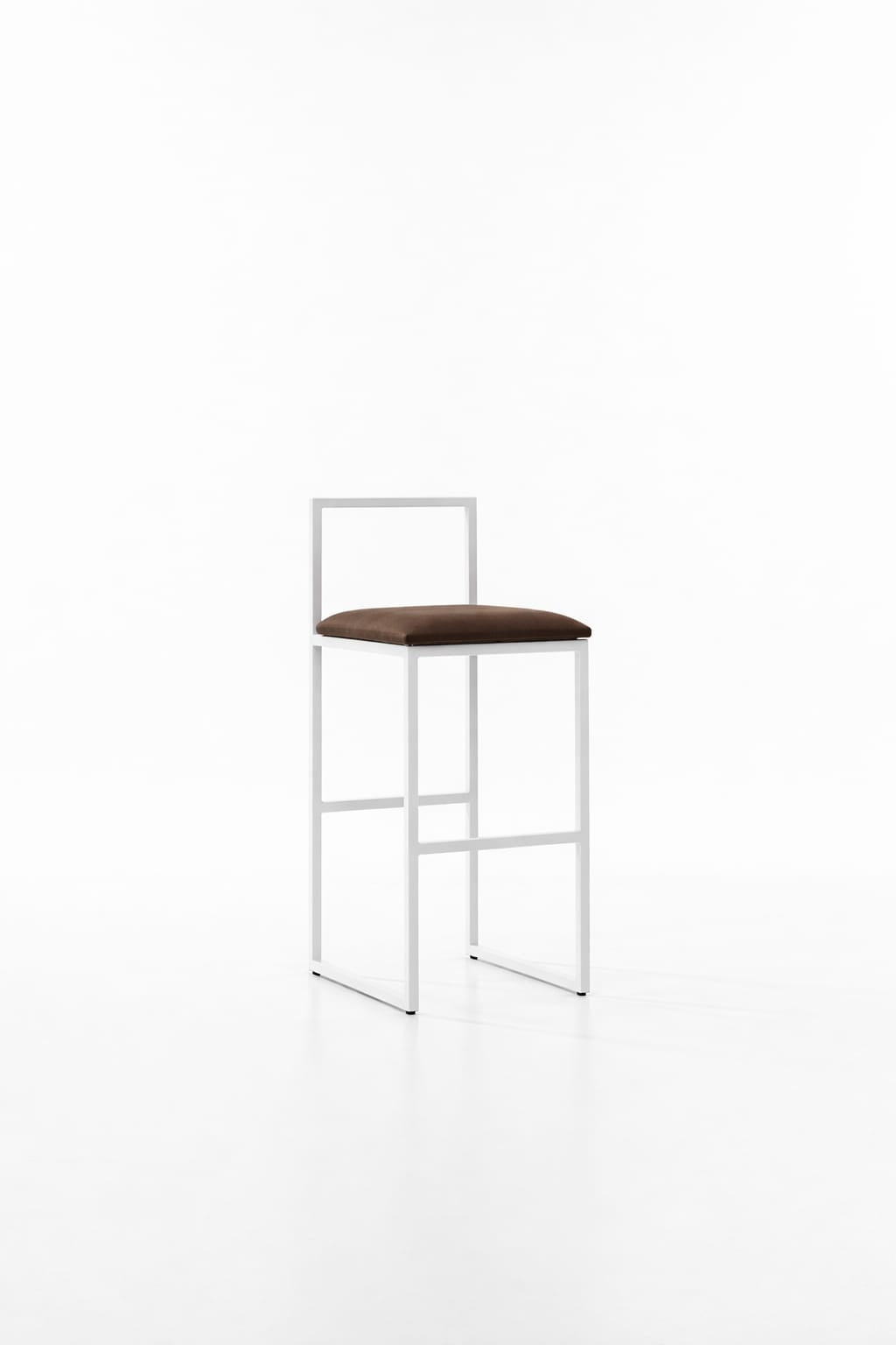 Nordic Tapiceria Marron Metal Blanco