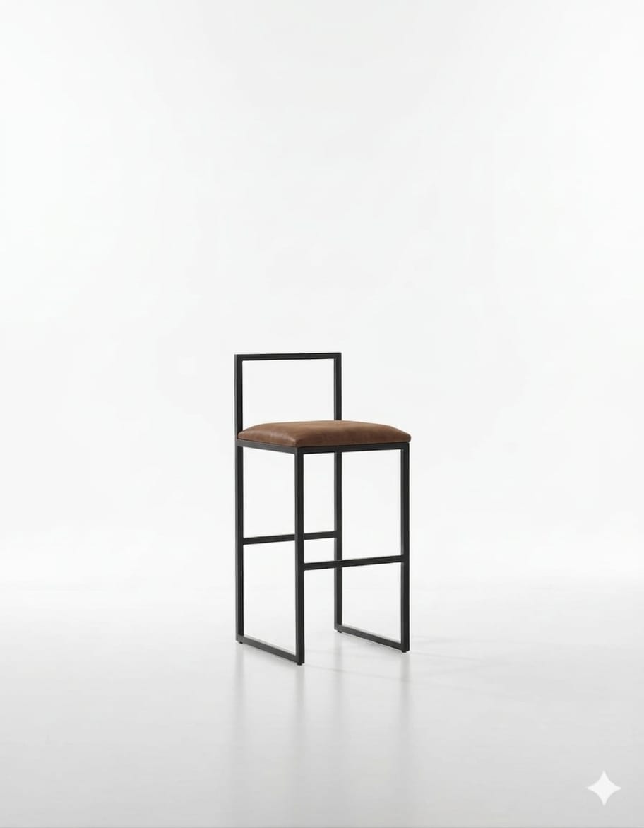 Nordic Tapiceria Marron Metal Negro