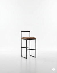 Nordic Tapiceria Marron Metal Negro