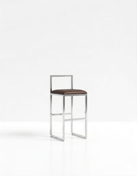 Nordic Tapiceria Marron Metal Plateado